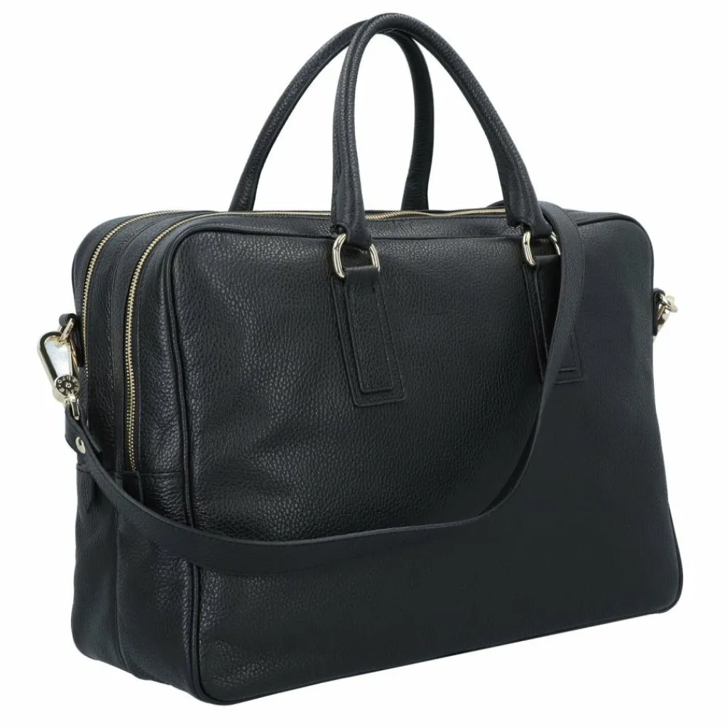 abro Aktentaschen<Adria Aktentasche Leder 40 cm black-gold