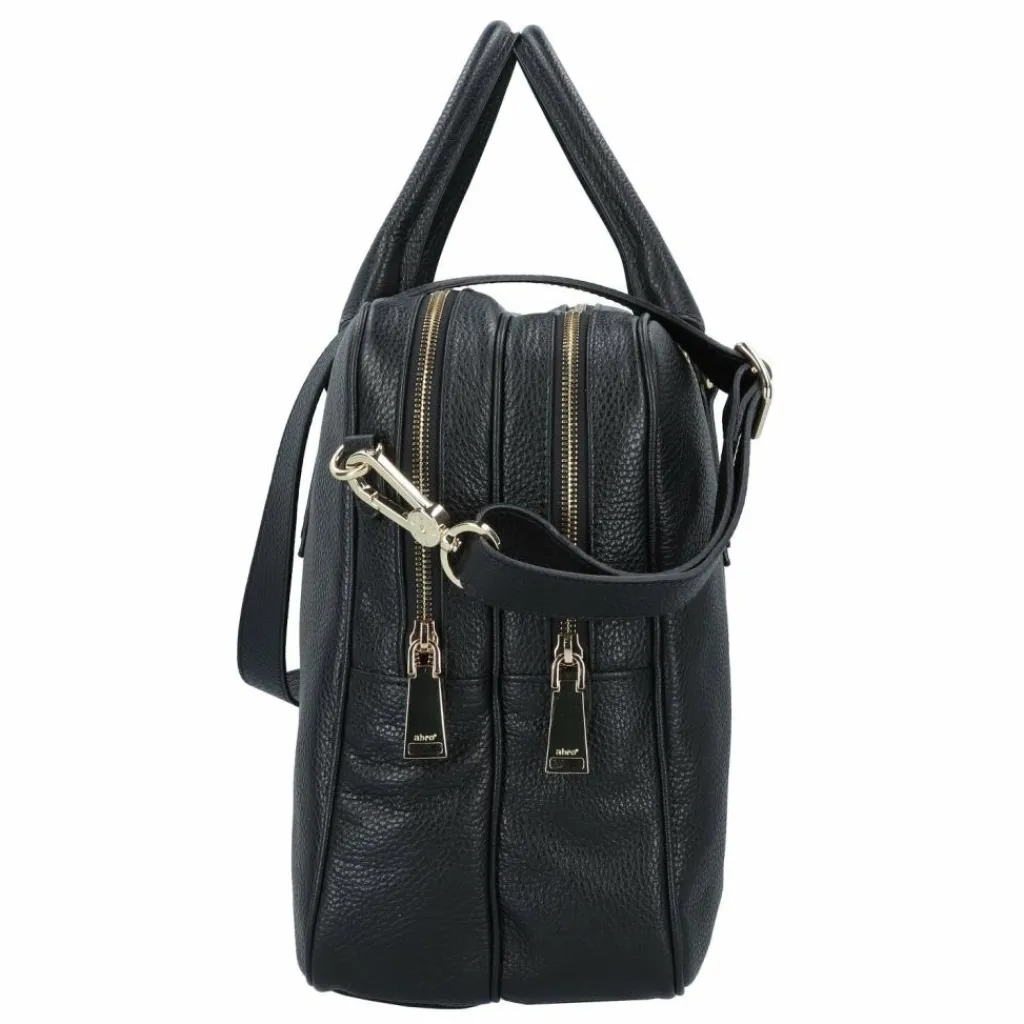 abro Aktentaschen<Adria Aktentasche Leder 40 cm black-gold