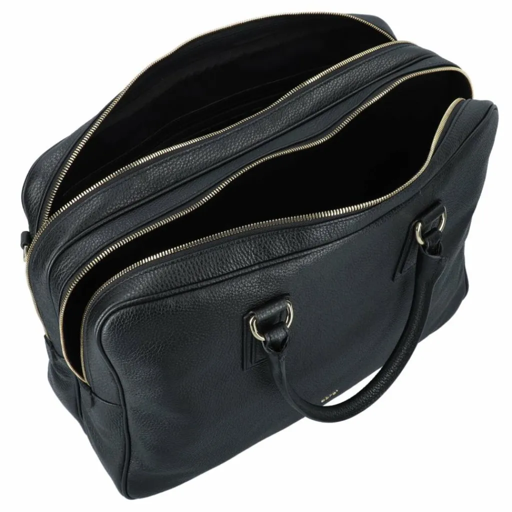 abro Aktentaschen<Adria Aktentasche Leder 40 cm black-gold