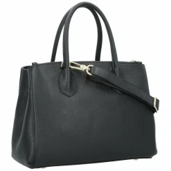 abro Henkeltaschen<Adria Handtasche Leder 35 cm Laptopfach black-gold