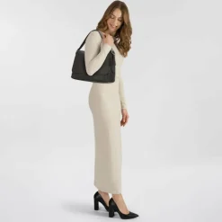 Best abro Carina Schultertasche Leder 26 cm dark brown