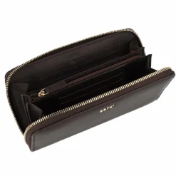 abro Damengeldbörsen Querformat<Dalia Geldbörse RFID Schutz Leder 19 cm dark brown