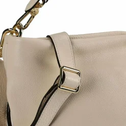 abro Schultertaschen|Henkeltaschen<Ebony Schultertasche Leder 38 cm beige
