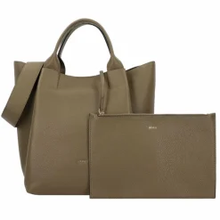 abro Shopper|Henkeltaschen<Essential Shopper Tasche Leder 30 cm military