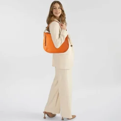New abro Juna Schultertasche Leder 34 cm orange