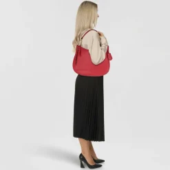 New abro Juna Umhängetasche Leder 34 cm red