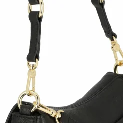 abro Schultertaschen<Lya Schultertasche Leder 27 cm black-gold