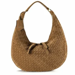 abro Schultertaschen|Henkeltaschen<Nana Schultertasche Leder 37 cm military