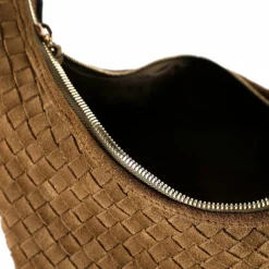 abro Schultertaschen|Henkeltaschen<Nana Schultertasche Leder 37 cm military