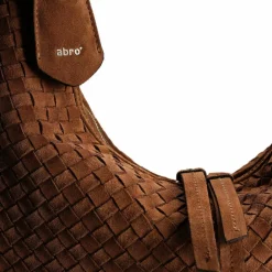 abro Schultertaschen|Henkeltaschen<Nana Schultertasche Leder 37 cm camel