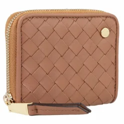 abro Damengeldbörsen Querformat<Piuma Geldbörse Leder 10.5 cm cuoio