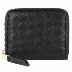 Clearance abro Piuma Geldbörse Leder 10.5 cm black-gold