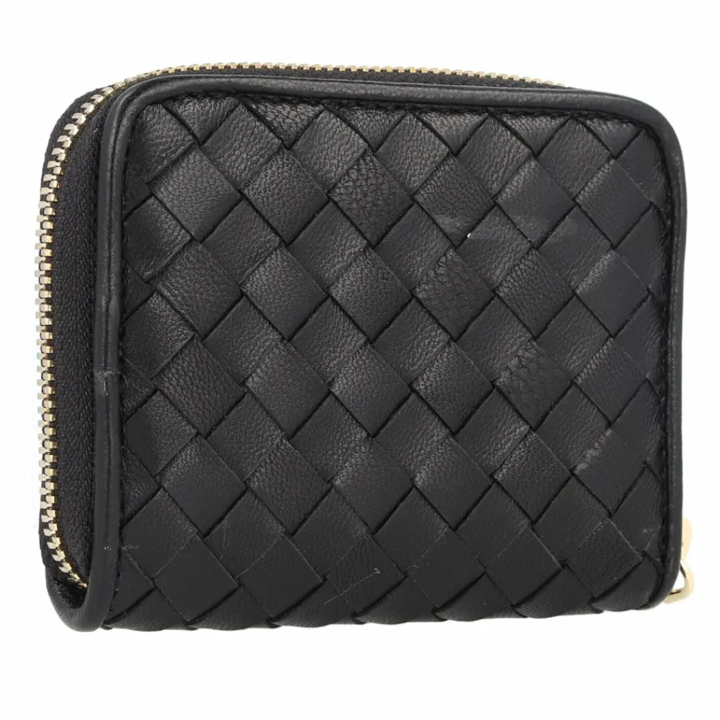 Clearance abro Piuma Geldbörse Leder 10.5 cm black-gold