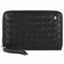 abro Damengeldbörsen Querformat<Piuma Geldbörse Leder 15 cm black-nickel