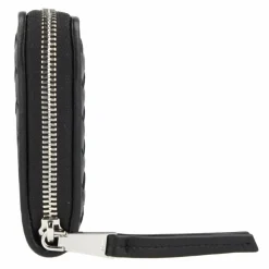 abro Damengeldbörsen Querformat<Piuma Geldbörse Leder 19 cm black-nickel