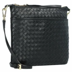 abro Umhängetaschen<Piuma Umhängetasche Leder 26 cm black-gold