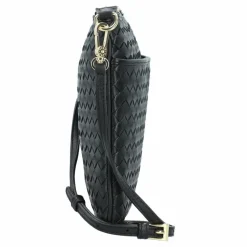 abro Umhängetaschen<Piuma Umhängetasche Leder 26 cm black-gold