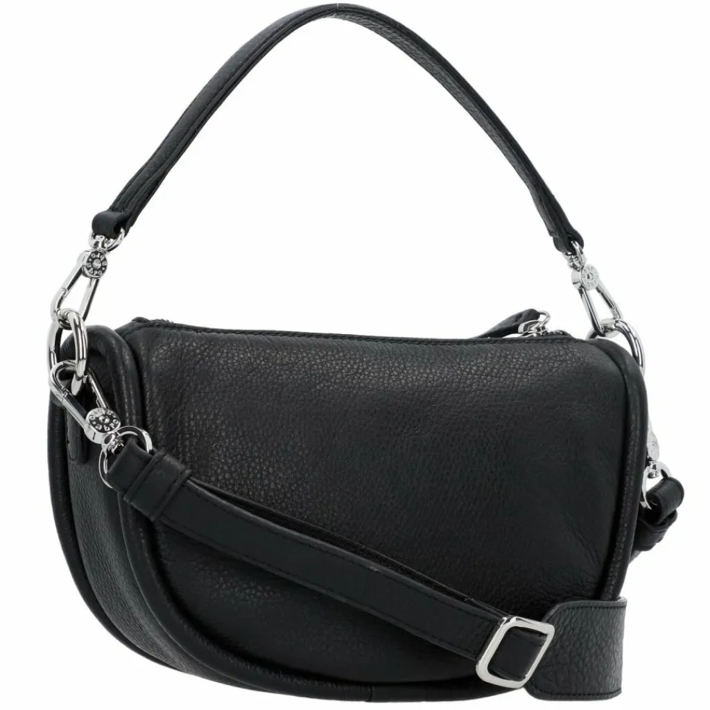 New abro Willow Schultertasche Leder 21 cm black-nickel