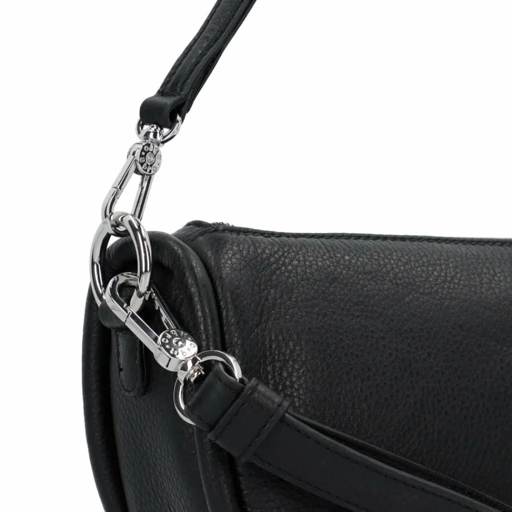 New abro Willow Schultertasche Leder 21 cm black-nickel