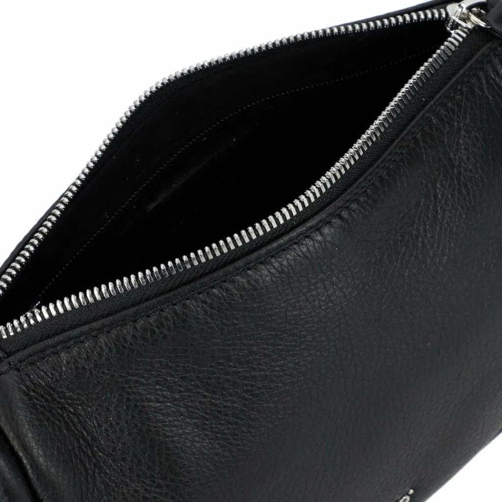 New abro Willow Schultertasche Leder 21 cm black-nickel