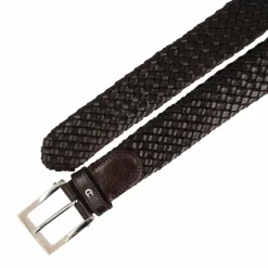 AIGNER Herrengürtel<Business Flechtgürtel Leder black