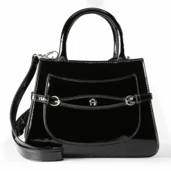 New AIGNER Cavallo Handtasche Leder 28 cm black