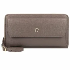 AIGNER Abendtaschen & Clutches<Clutch Geldbörse Leder 20 cm coal brown