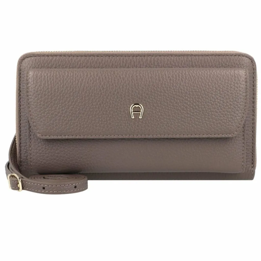 AIGNER Abendtaschen & Clutches<Clutch Geldbörse Leder 20 cm coal brown