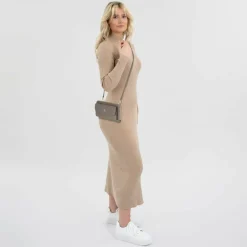 AIGNER Abendtaschen & Clutches<Clutch Geldbörse Leder 20 cm coal brown