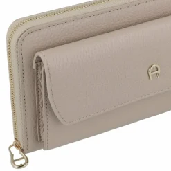 AIGNER Abendtaschen & Clutches<Clutch Geldbörse Leder 20 cm alpaca beige