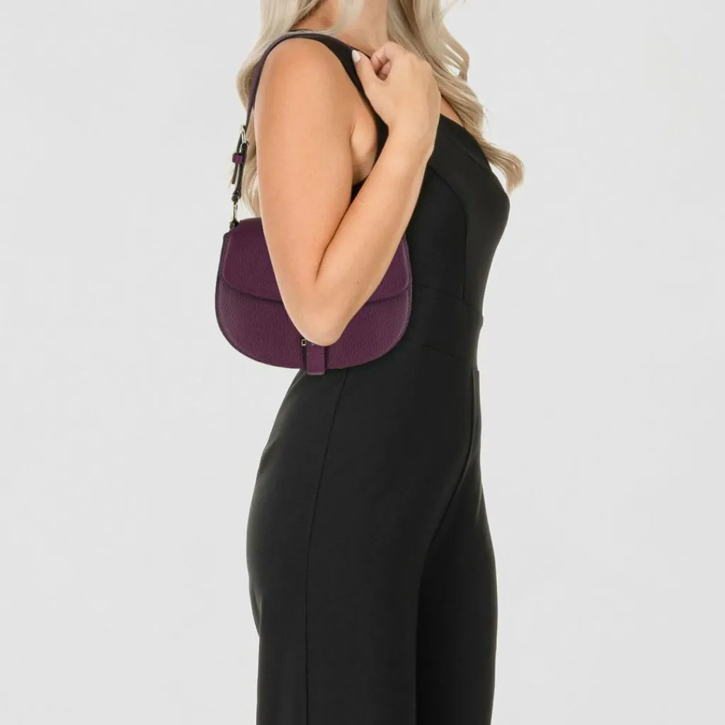 AIGNER Henkeltaschen<Delia Handtasche Leder 20 cm plum