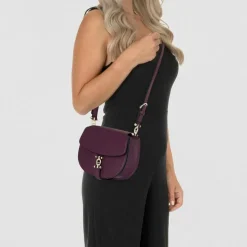 AIGNER Henkeltaschen<Delia Handtasche Leder 20 cm plum