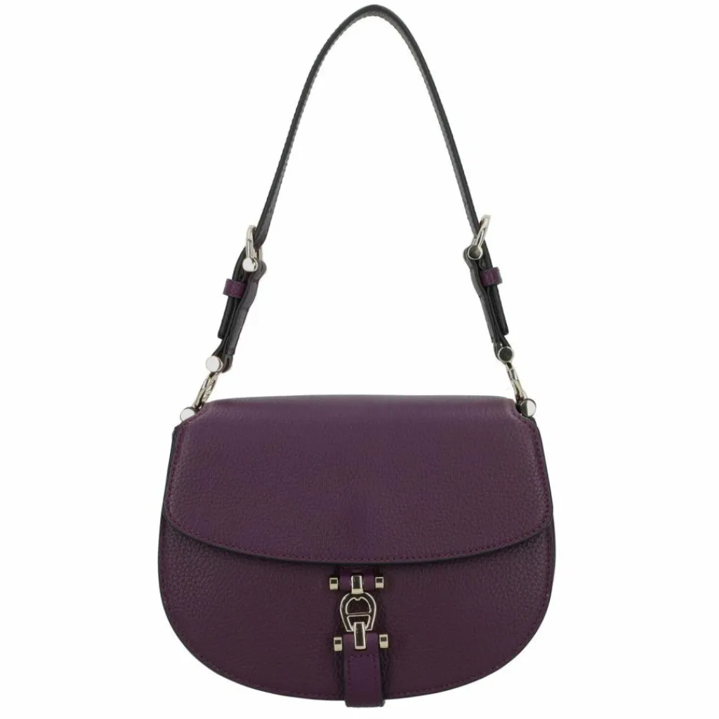AIGNER Henkeltaschen<Delia Handtasche Leder 20 cm plum