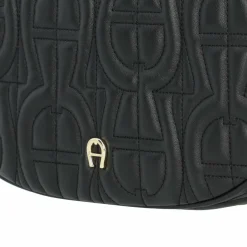 Sale AIGNER Diadora Schultertasche Leder 26 cm black