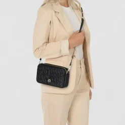 Hot AIGNER Diadora Umhängetasche Leder 19 cm black