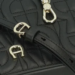 Hot AIGNER Diadora Umhängetasche Leder 19 cm black