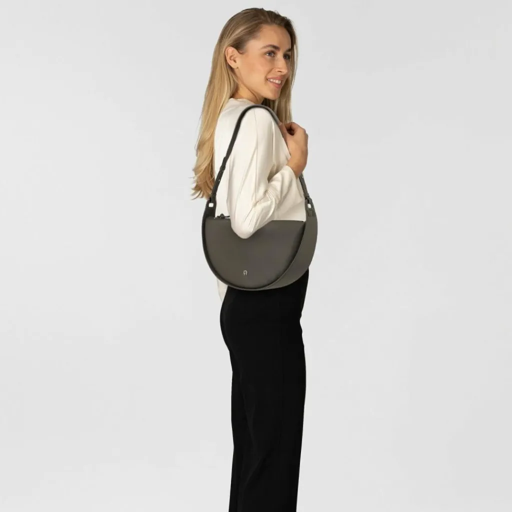 AIGNER Schultertaschen<Eliza Schultertasche Leder 25 cm acacia brown