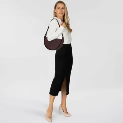 Clearance AIGNER Eliza Schultertasche Leder 25 cm port red