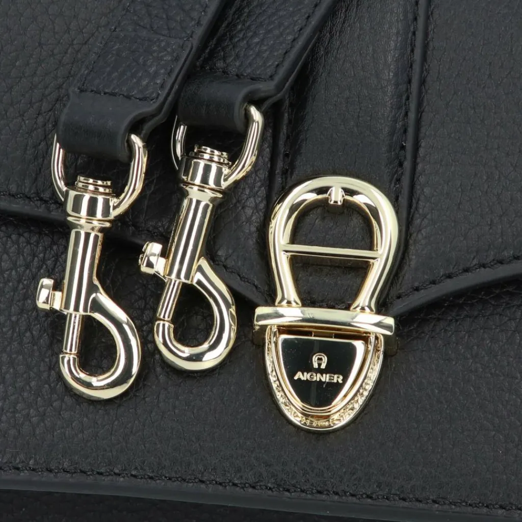 AIGNER Umhängetaschen<Elsa Umhängetasche Leder 21.5 cm black