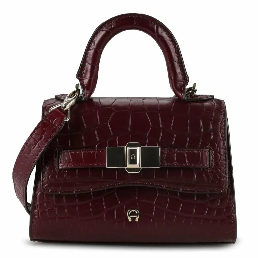 Hot AIGNER Farah Handtasche Leder 19 cm port red
