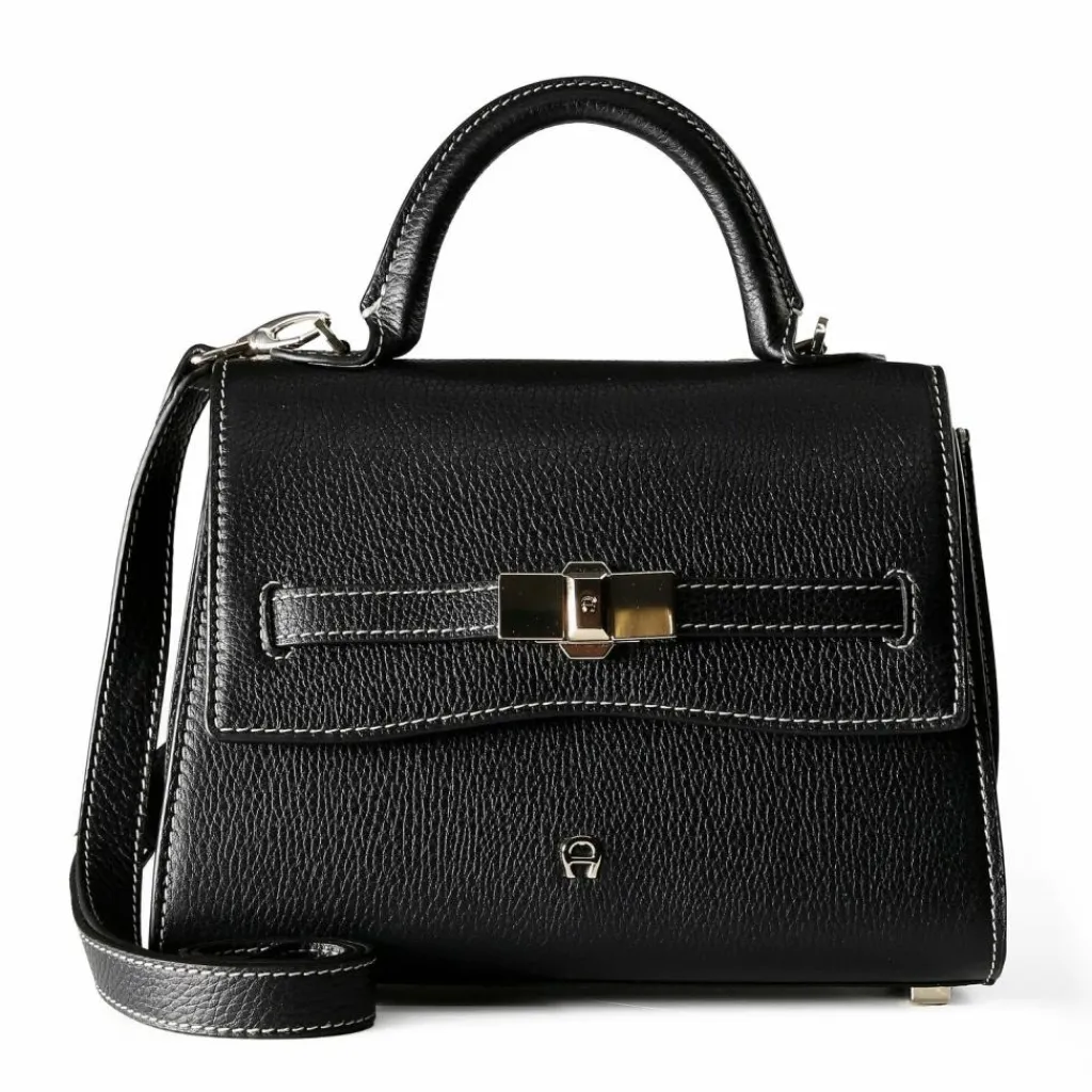 AIGNER Henkeltaschen<Farah Handtasche Leder 28 cm black