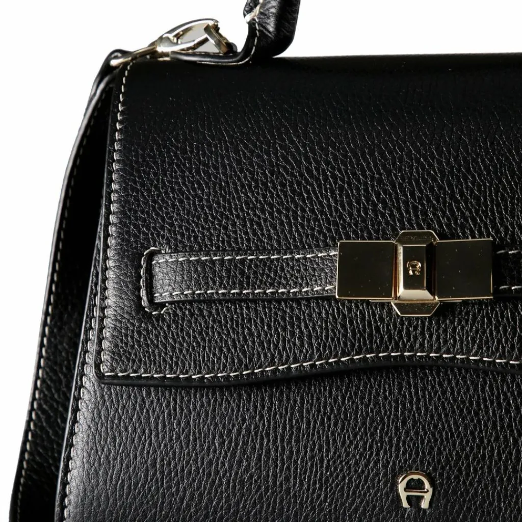AIGNER Henkeltaschen<Farah Handtasche Leder 28 cm black