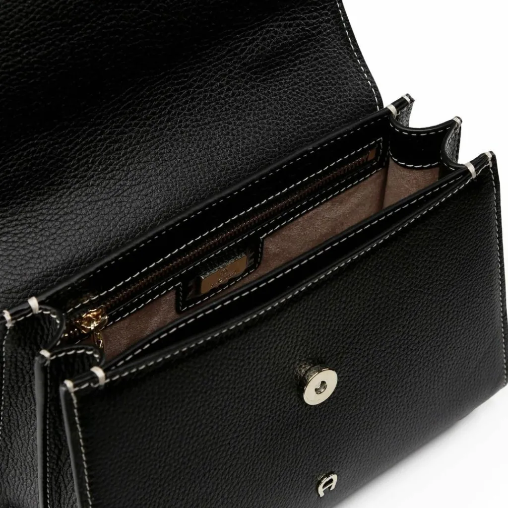 AIGNER Henkeltaschen<Farah Handtasche Leder 28 cm black