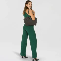 Online AIGNER Farah Schultertasche Leder 38 cm acacia brown