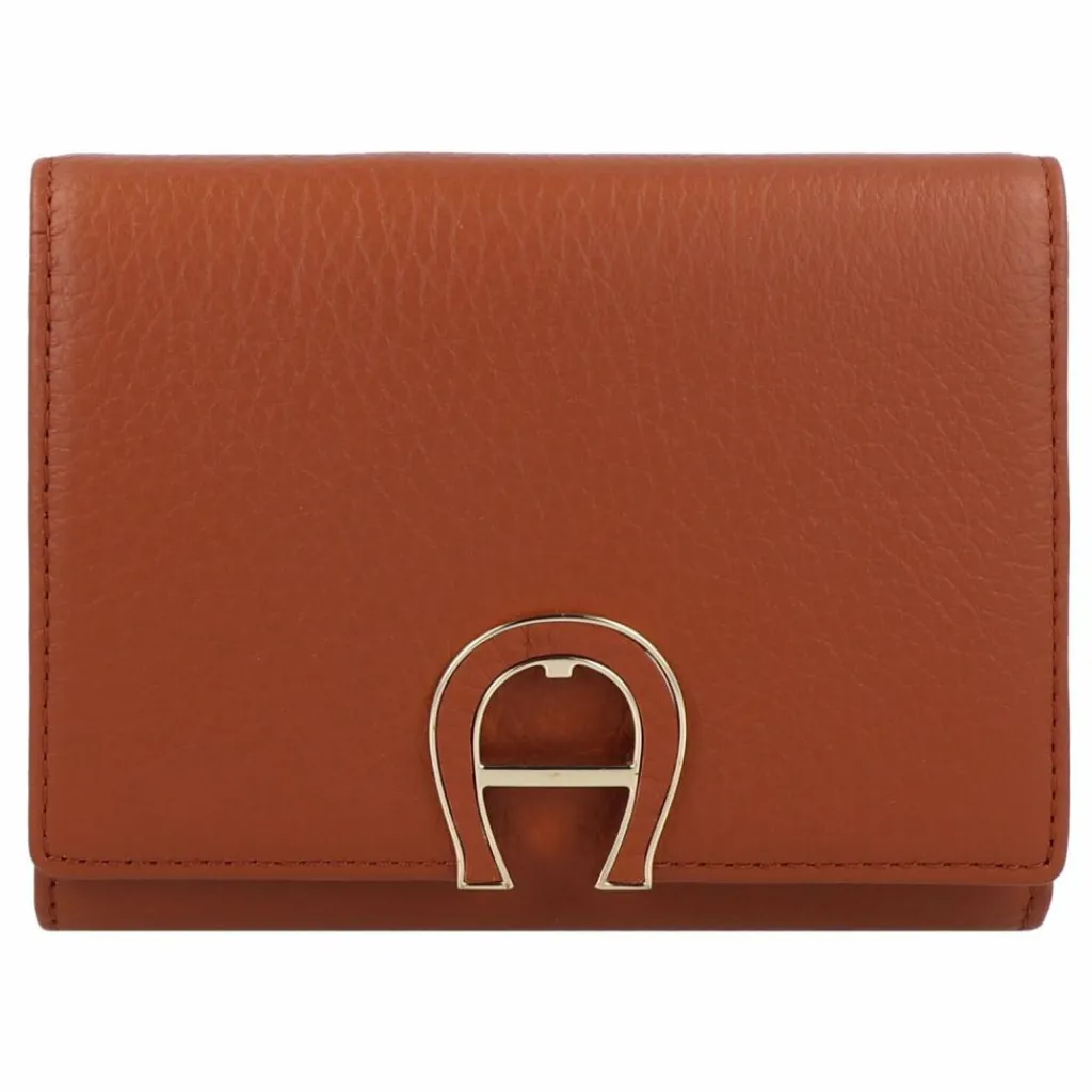 AIGNER Damengeldbörsen Querformat<Fashion Geldbörse RFID Schutz Leder 12.5 cm cognac brown