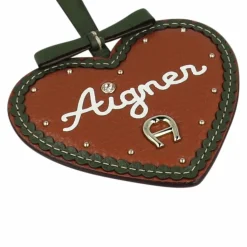 Outlet AIGNER Fashion Taschenanhänger Leder 8 cm dark olive