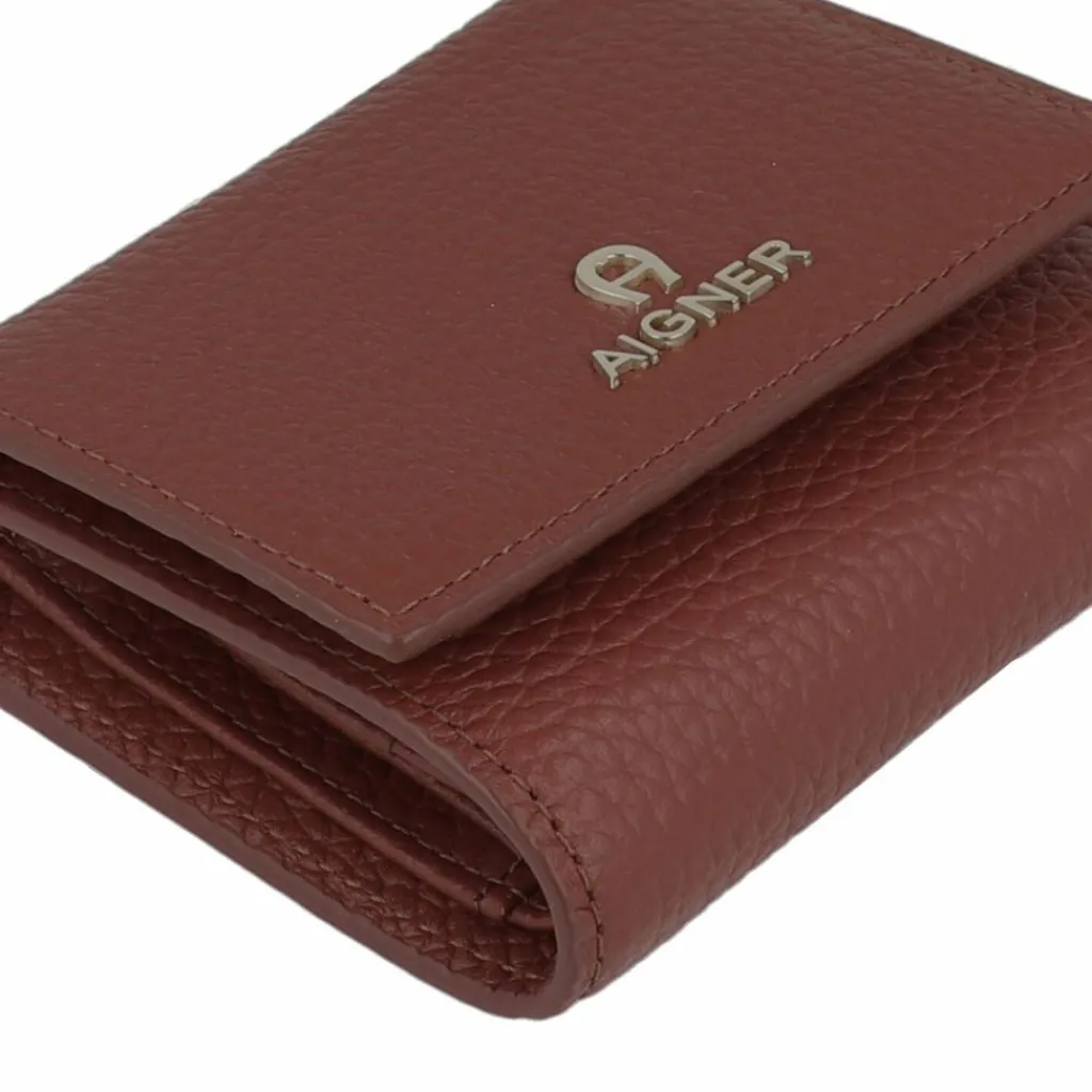 AIGNER Damengeldbörsen Querformat<Ivy Geldbörse RFID Leder 10,5 cm dark cognac