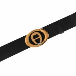 AIGNER Damengürtel<Logo Gürtel Leder black