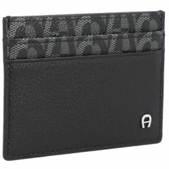 AIGNER Visitenkartenetuis<Logo Kreditkartenetui Leder 10 cm black