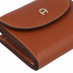 AIGNER Damengeldbörsen Querformat<Miranda Geldbörse RFID Schutz Leder 11 cm cognac brown